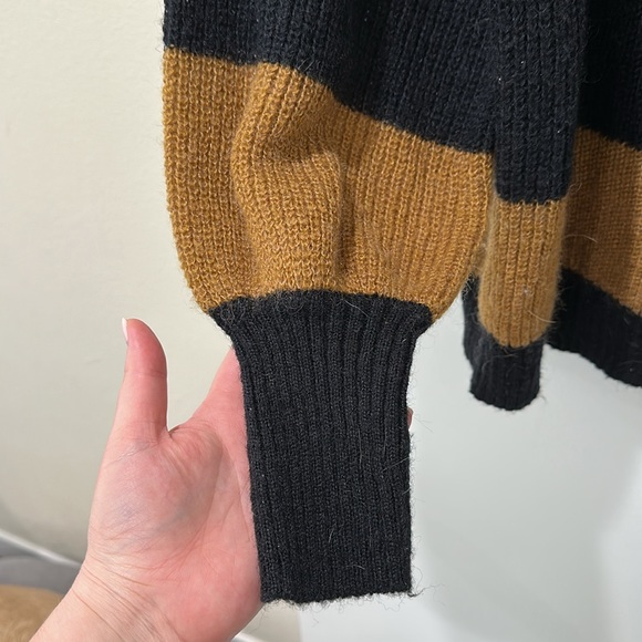 Striped Black and Brown Sweater - Picture 4 of 5